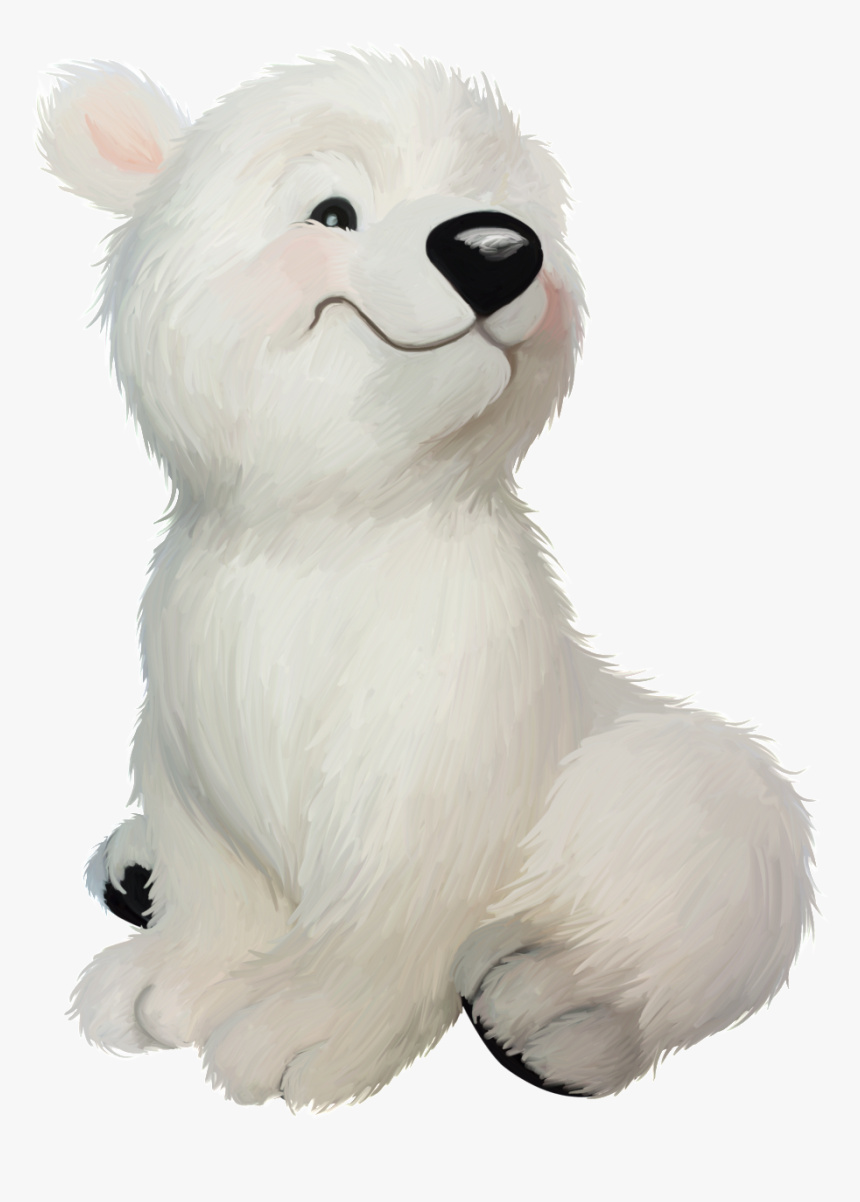 Este Oso Blanco Png Transparente - Cartoon Polar Bear Png, Png Download