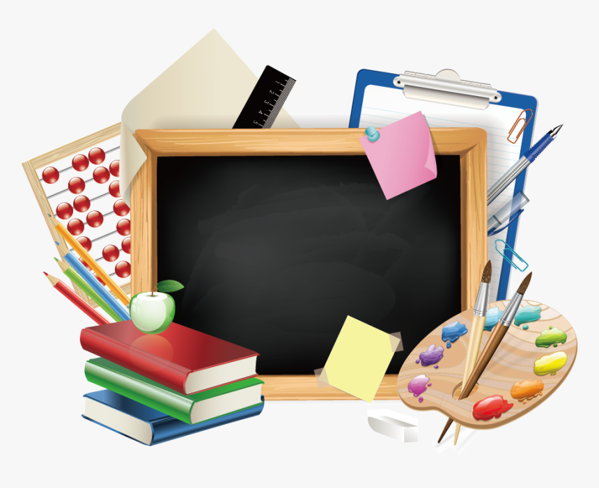 Clipart School Supplies Background, HD Png Download