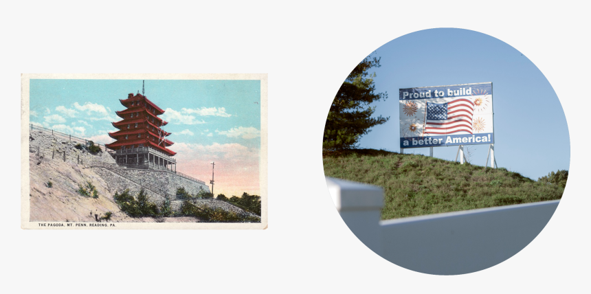 Vintage Postcard Of The Pagoda In Reading, Pennsylvania - Chinese Architecture, HD Png Download
