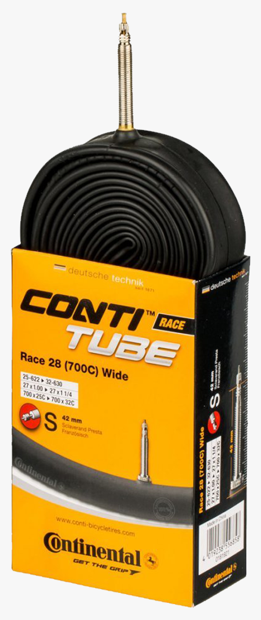 Continental Race Light 700x18-25 42mm Presta Valve - Continental Tube Schrader Valve 27.5, HD Png Download