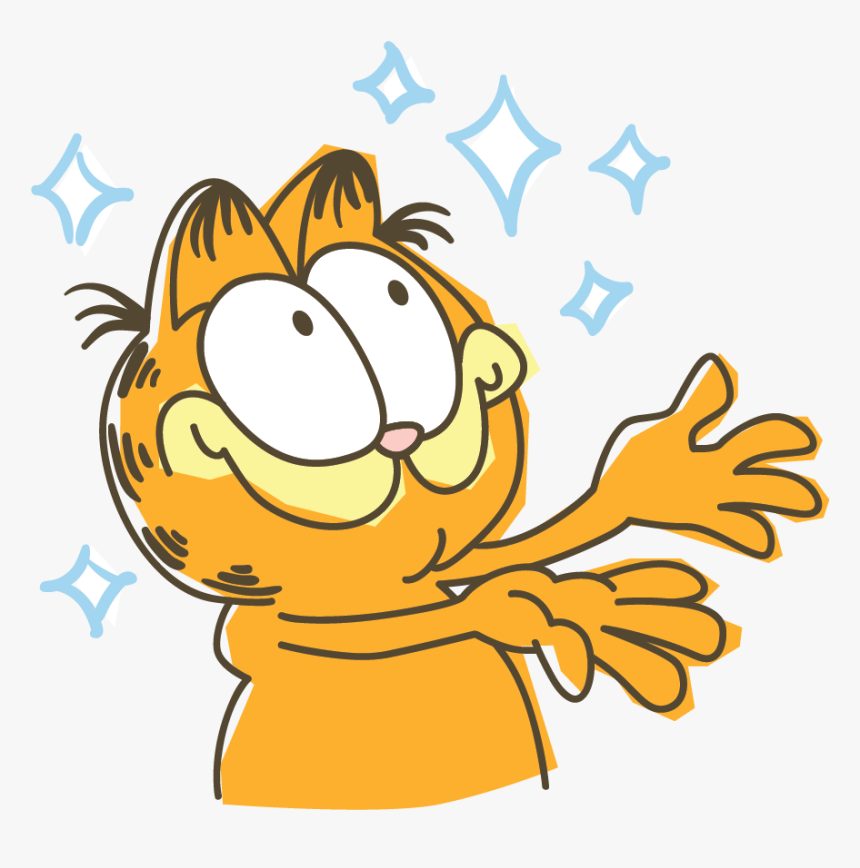 Garfield Line Messaging Sticker - Cartoon, HD Png Download