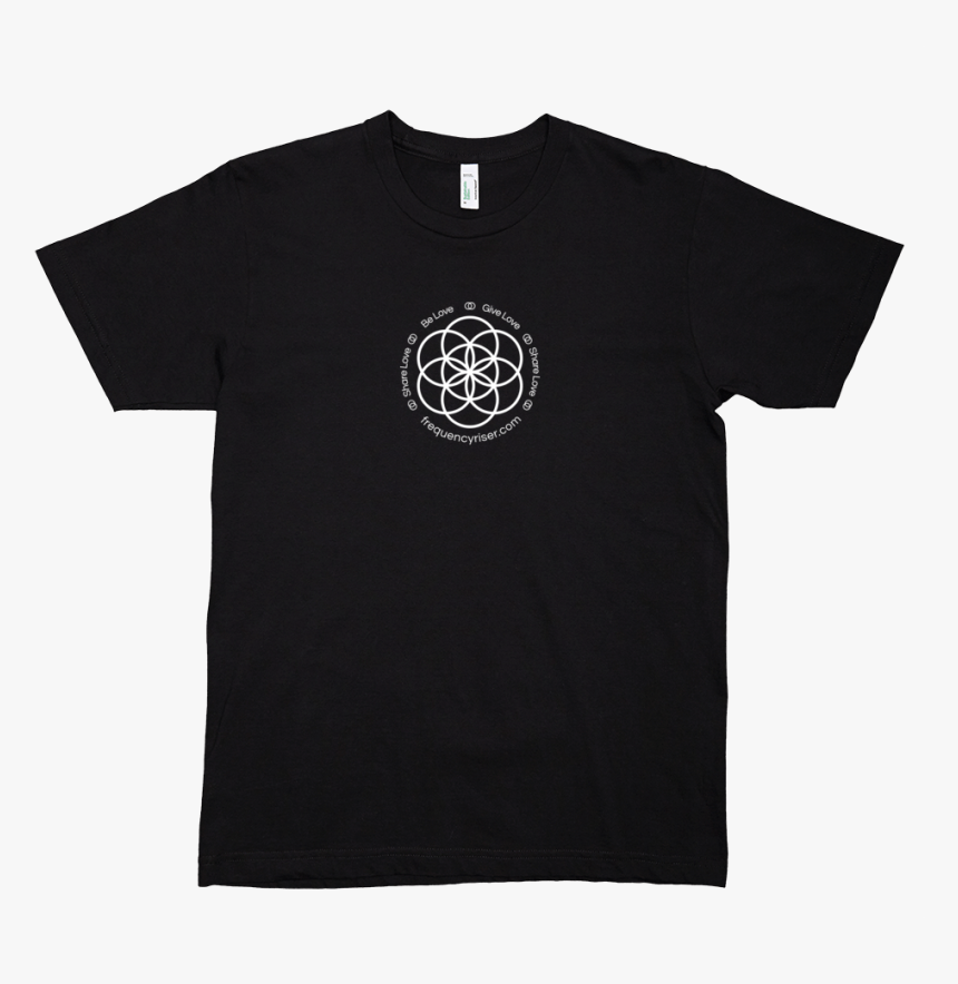 Frequencyriser Seed Of Life Organic Black T-shirt - Planned Parenthood Logo T Shirt, HD Png Download
