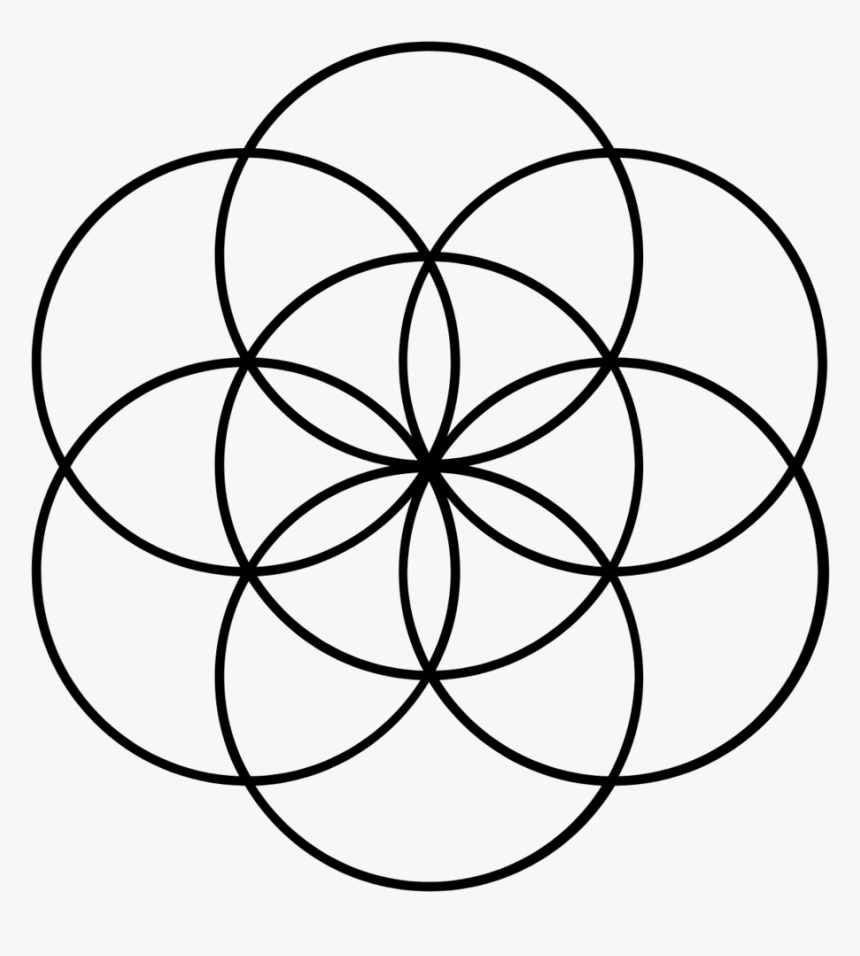 Transparent European Clipart - Seed Of Life 7 Circles, HD Png Download