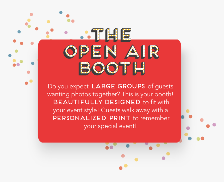 The Open Air Booth - Graphic Design, HD Png Download