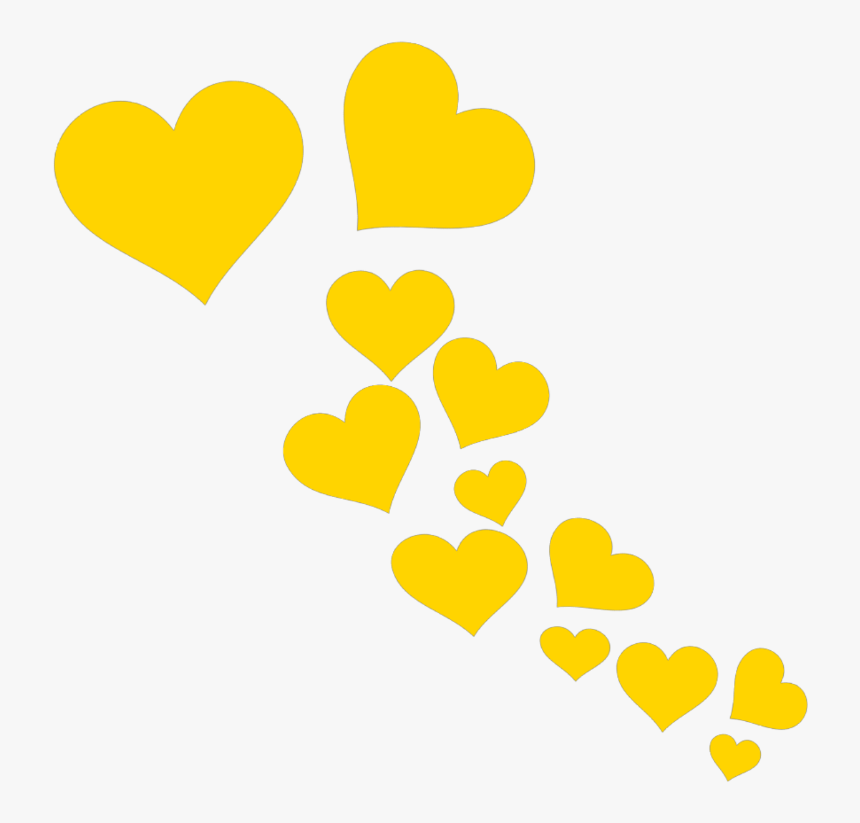 #corações #amarelo #yelow - Heart, HD Png Download