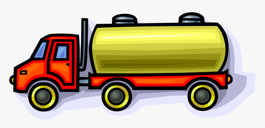 Vector Illustration Of Commercial Shipping And Delivery - Top Septic Truck Cartoon, HD Png Download