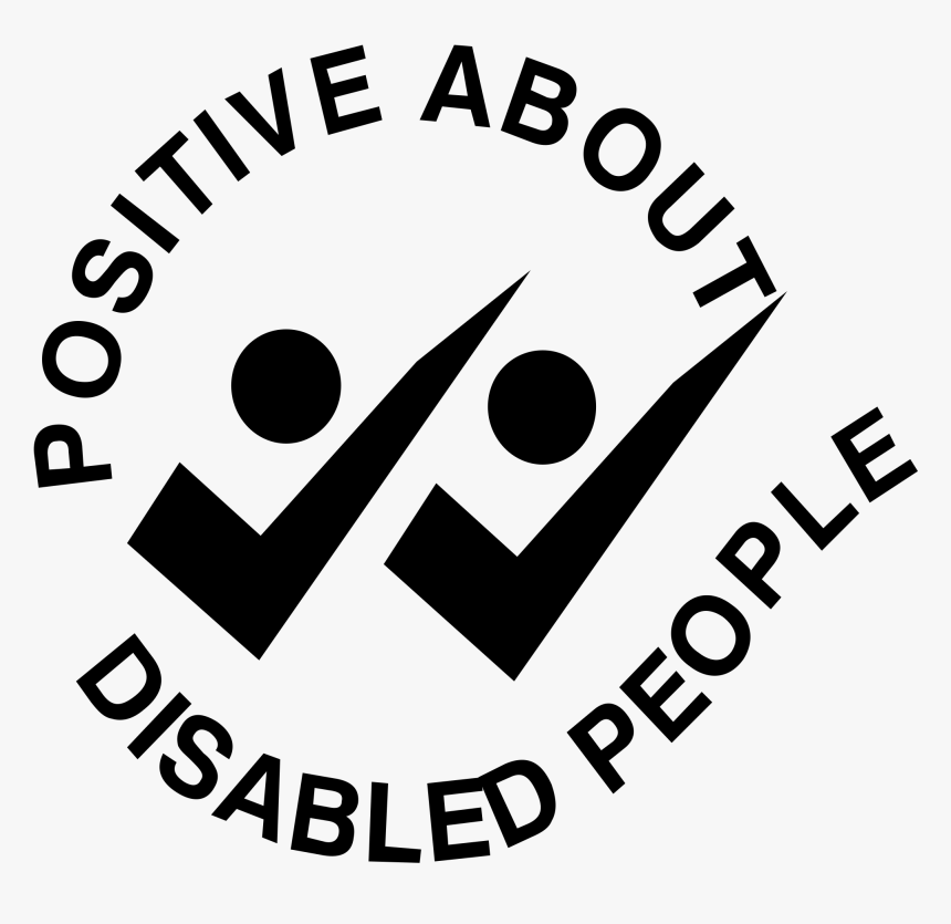Positive About Disabled People Logo Black And White - Positive About Disabled People Logo, HD Png Download