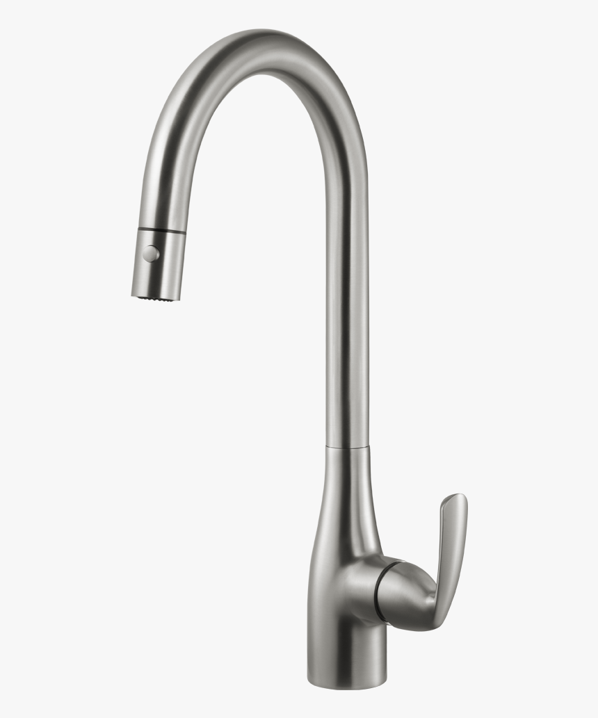 Cora Pull Down Kitchen Faucet With Ceradox Technology - Brushed Stainless Steel Faucet, HD Png Download