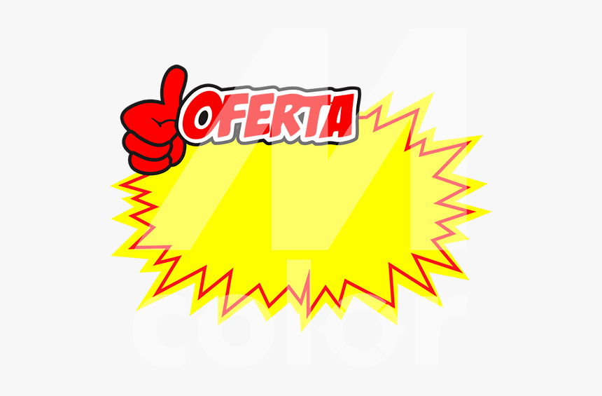 Splash Médio Oferta Com Dedo 31x45cm - Graphic Design, HD Png Download