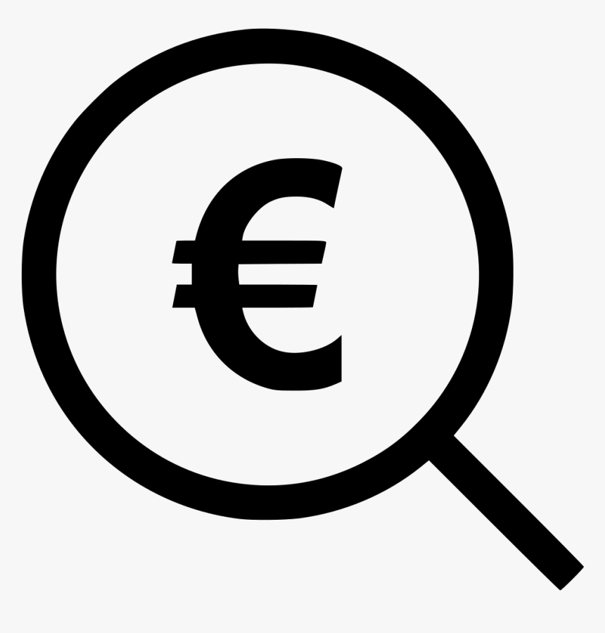 Search Find Look Magnifiery Euro Money Sign - Data Analytics Icon Png, Transparent Png