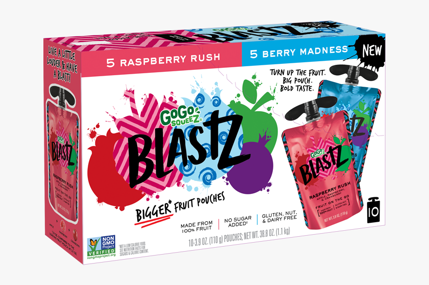 Gogo Squeez Blastz Fruit Variety Pouches, HD Png Download