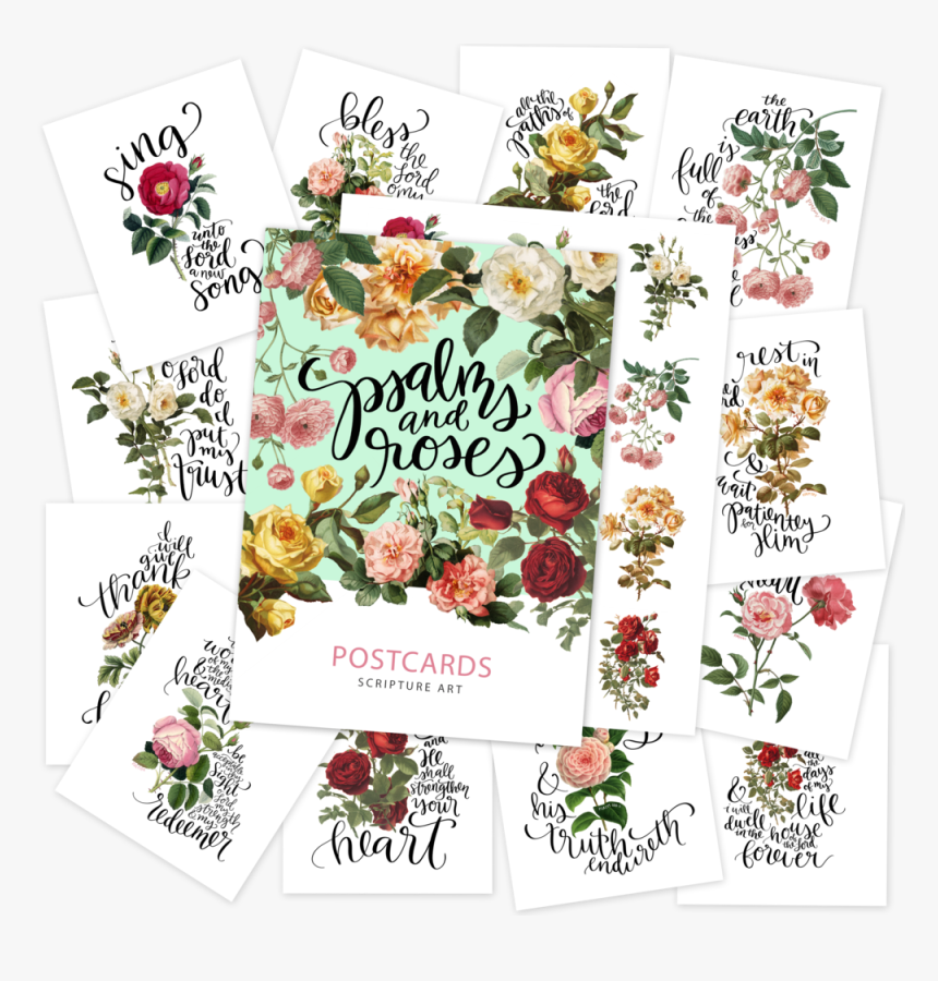 Printable Psalms Roses Postcards Stickers, HD Png Download
