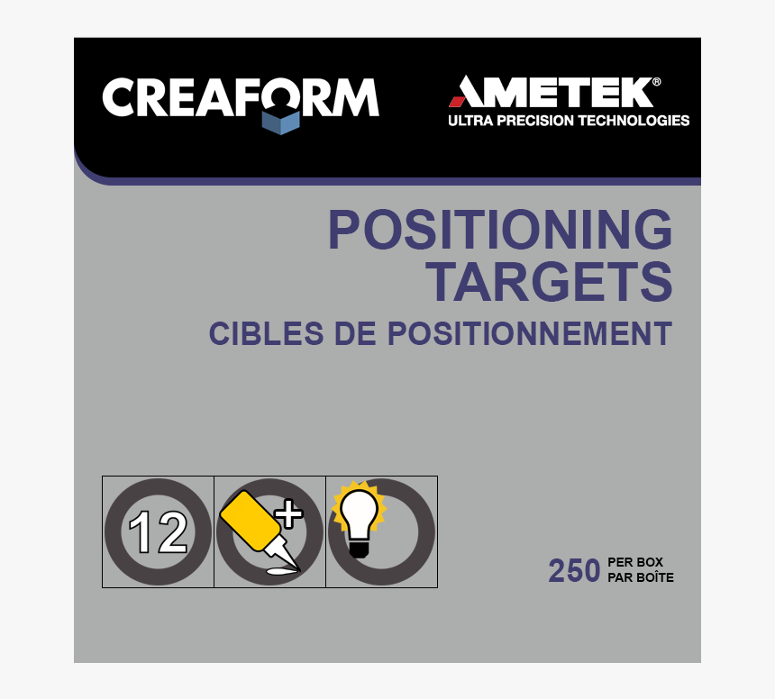 250 Adhesive Targets Ø 12mm For Handyprobe Next - Creaform, HD Png Download