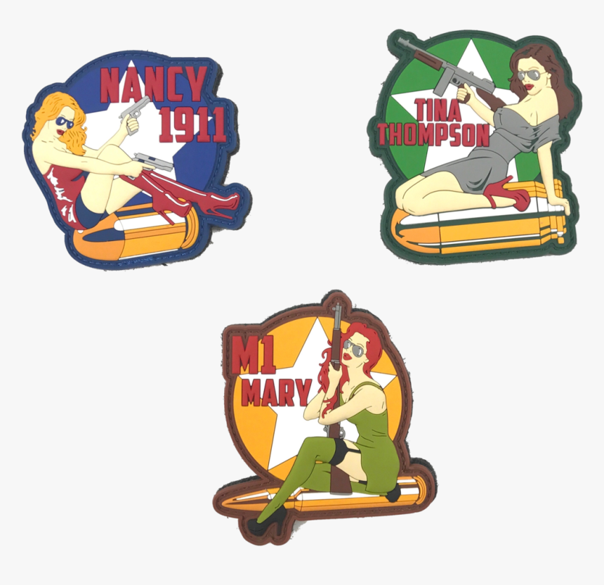 Wwii Pinup 3 Pack Bundle - Pin Up Morale Patch, HD Png Download