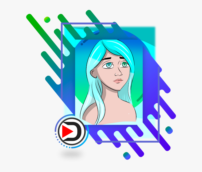 Dtube - Line Abstract Frame Png, Transparent Png