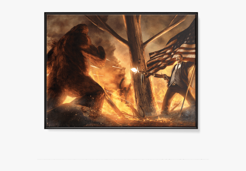 Teddy Roosevelt Vs Bigfoot - Teddy Roosevelt Bigfoot, HD Png Download