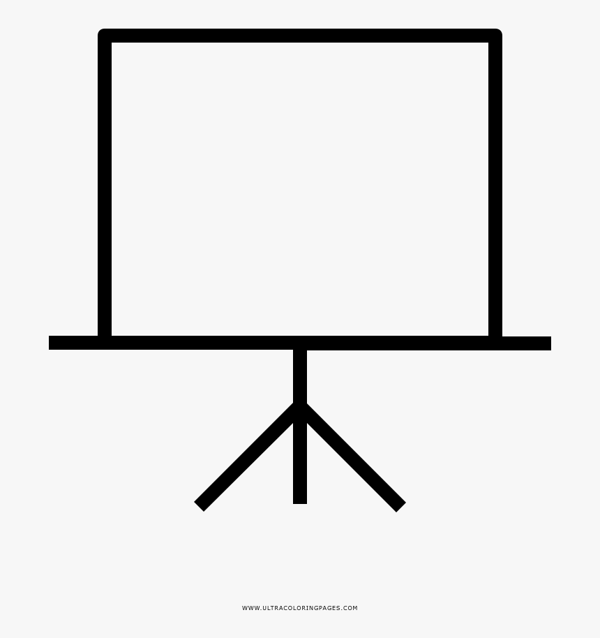 Projection Screen Coloring Page - Coffee Table, HD Png Download