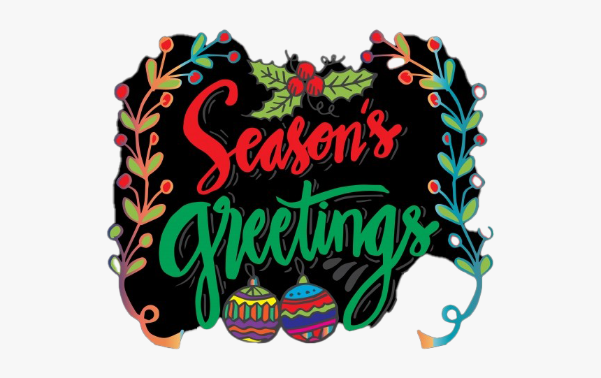 Seasons Greetings Transparent Images Png - Calligraphy, Png Download