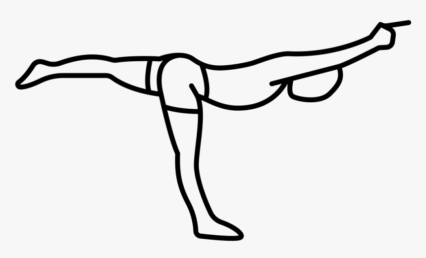 Man Standing On Right Leg Stretching Leg And Arms - Man Stretching Icon, HD Png Download