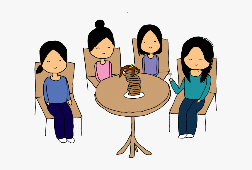 Cat S Out Of The Bag - Cartoon Of Four Sisters, HD Png Download