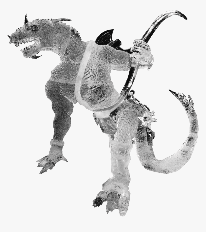 Custom Dragon Warrior Ice Sculpture - Illustration, HD Png Download