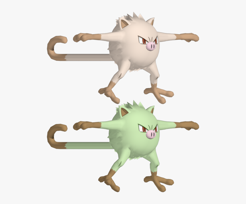 Download Zip Archive - Pokémon Mankey En 3d, HD Png Download