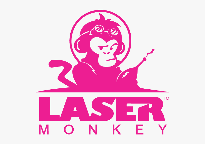 Lasermonkeylogopink, HD Png Download