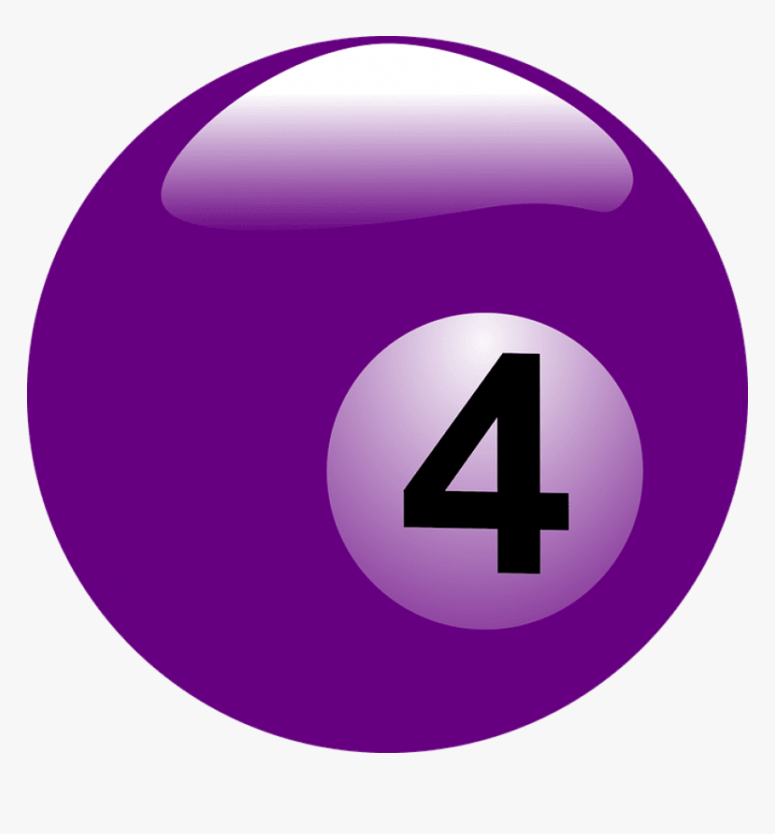 Free Png Billiard Ball Png Images Transparent - Billiard Ball Number 4, Png Download