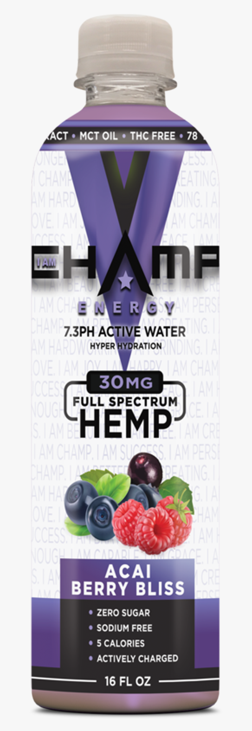 Champ Edibles Beverages Champ ™ Acai Berry Bliss Nano - Raspberry, HD Png Download
