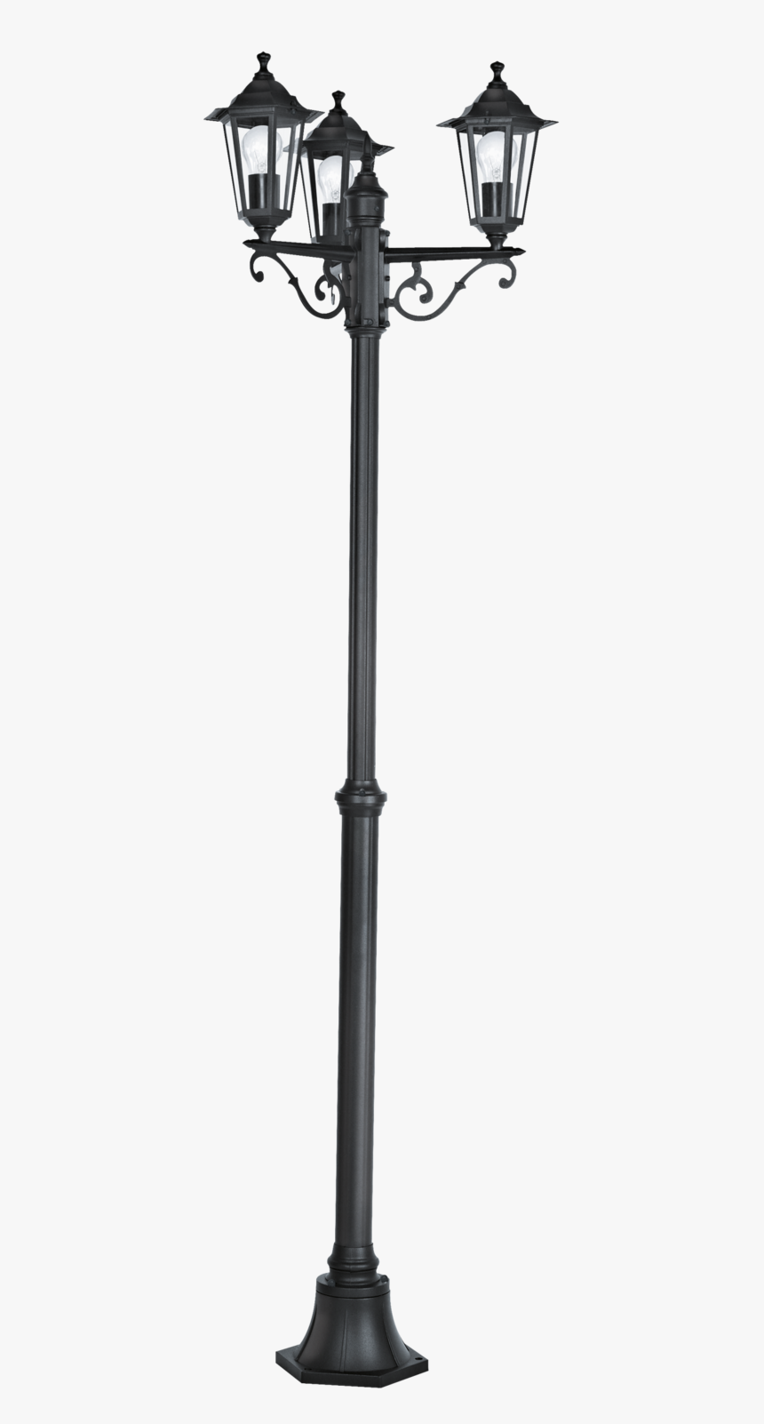 Laterna4 Outdoor 3 Light Lampost Black - Lampadaire Exterieur Triple, HD Png Download