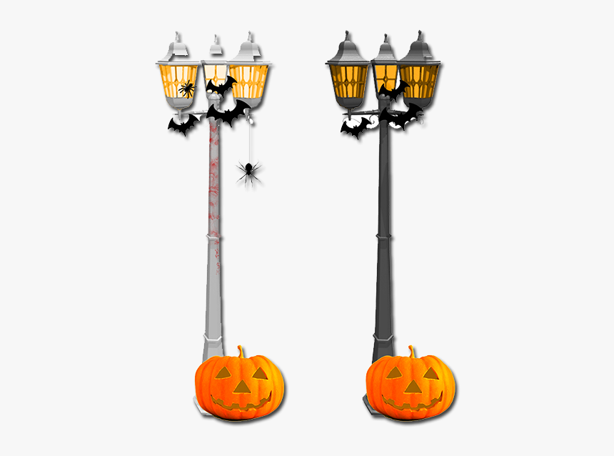 Lamppumpkin - Halloween Street Lamp Decor, HD Png Download
