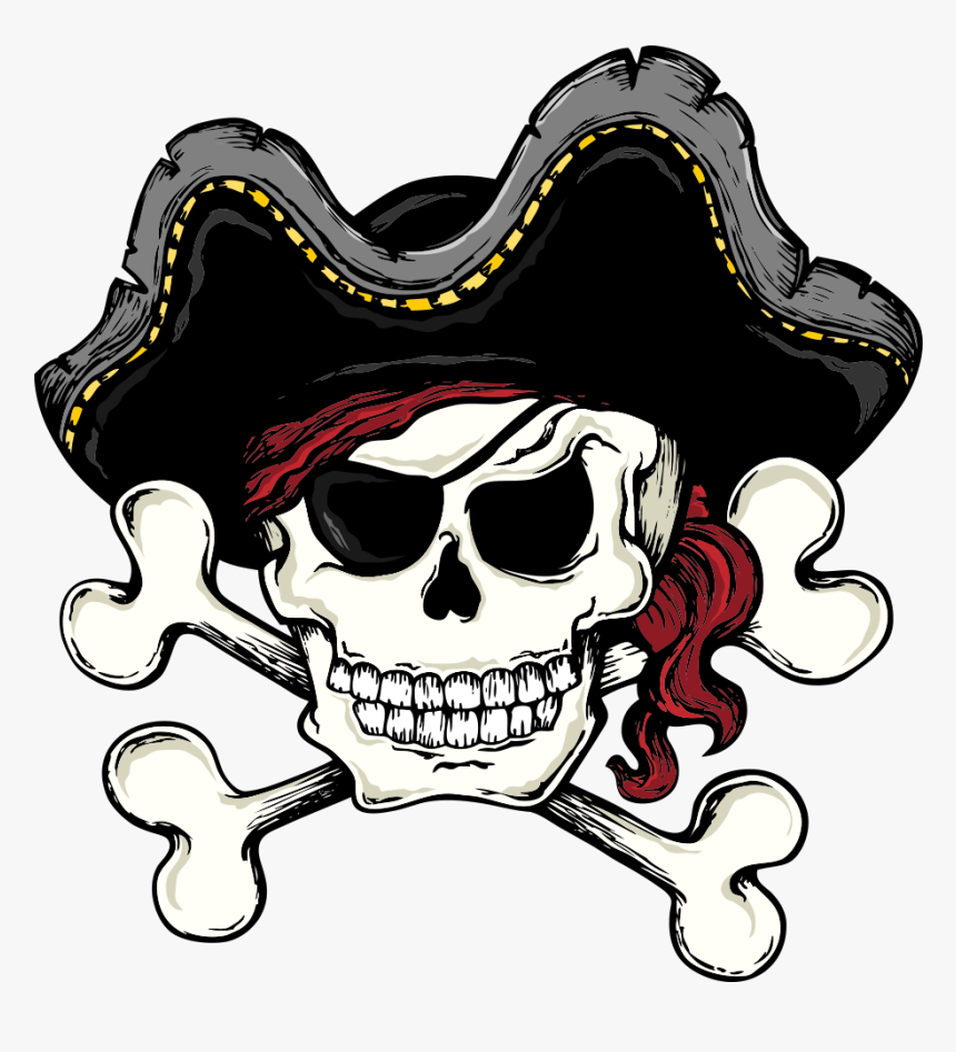Transparent Bone Clipart Png - Pirate Skull And Crossbones Clipart, Png Download