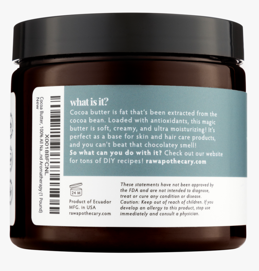 Cocoa Butter Packaging Side With Upc, HD Png Download