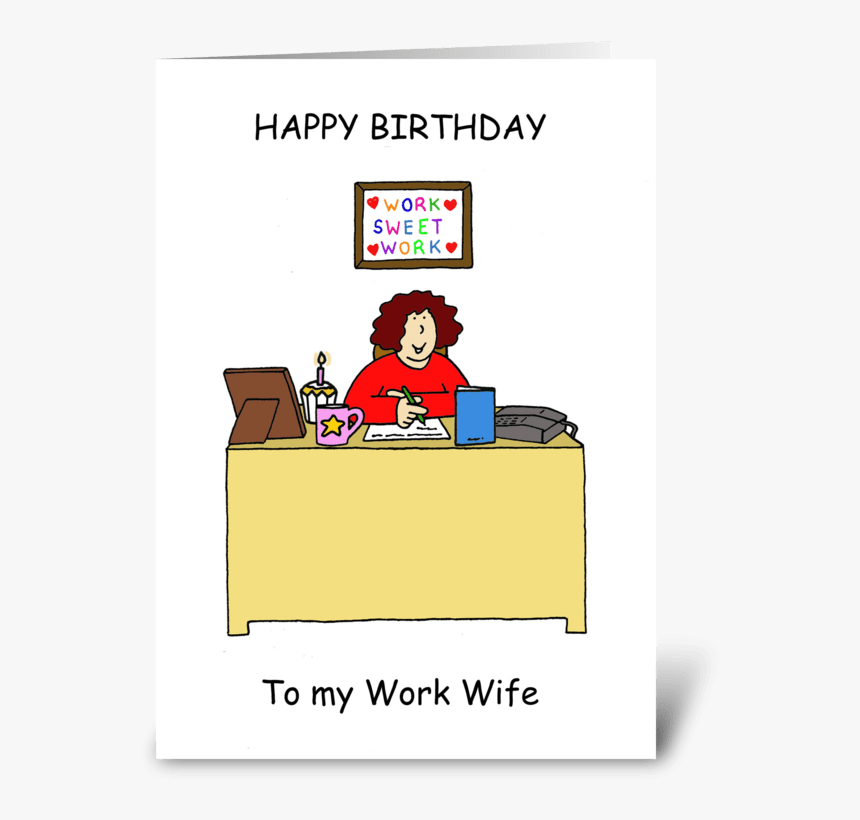 Happy Birthday Work Wife, Cartoon Lady - Happy Birthday To My Work Wife, HD Png Download