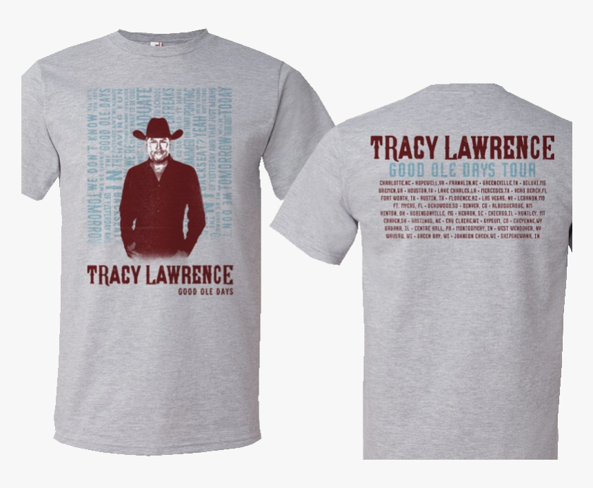 Tracy Lawrence Heather Grey Album Cover Tee 
 Title - Active Shirt, HD Png Download