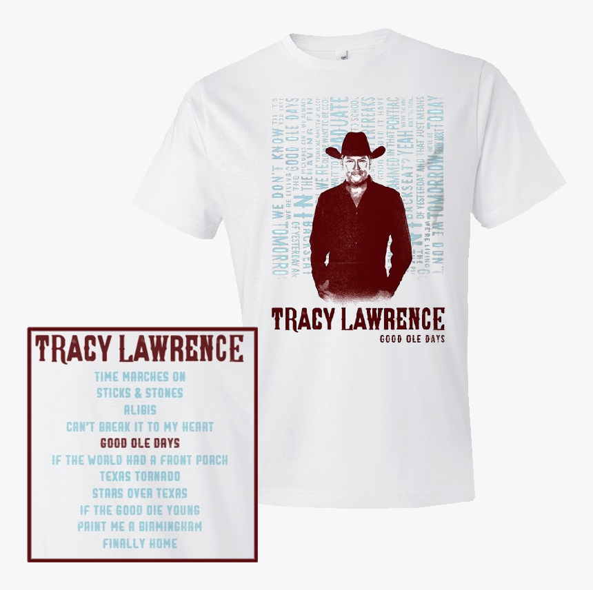 Tracy Lawrence White Album Cover Tee 
 Title Tracy - Active Shirt, HD Png Download