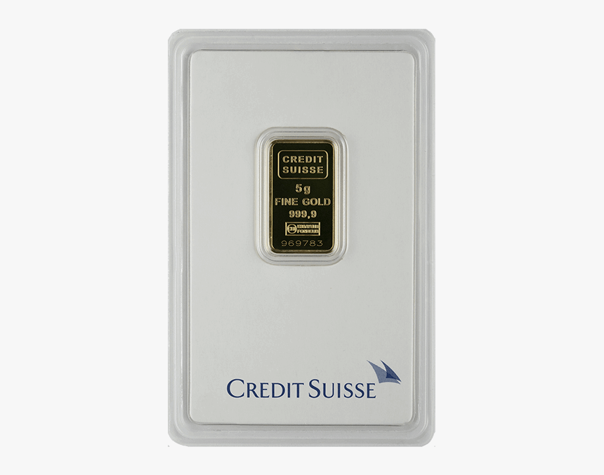 Picture Of 5 Gram Credit Suisse Gold Bar - Credit Suisse 5g Gold, HD Png Download