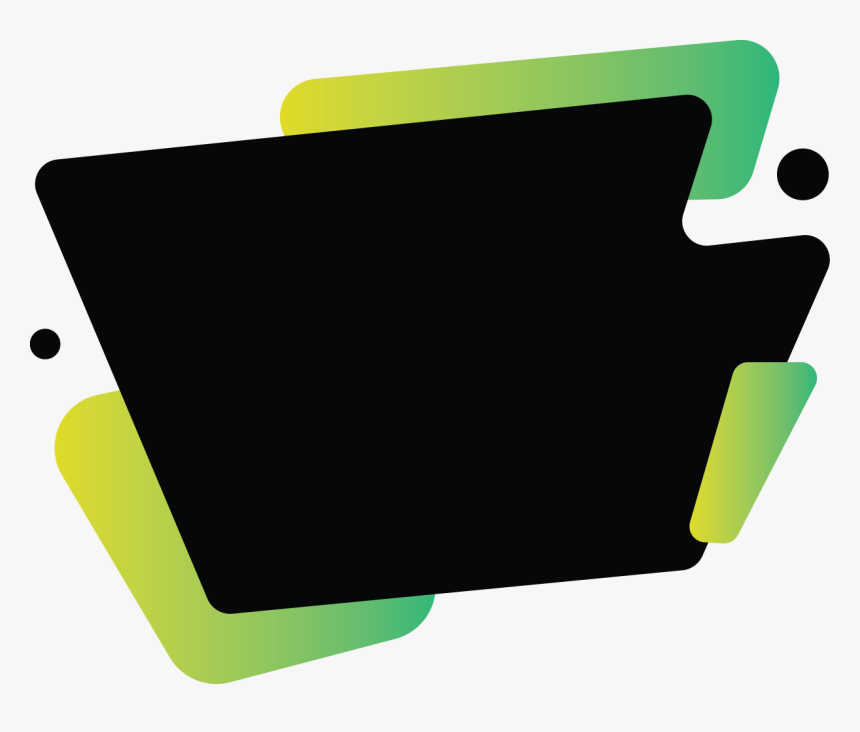 Black Banner With Yellow Green Gradient Abstract ,, HD Png Download