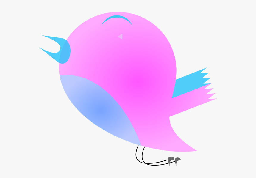 Pink Blue Bird Svg Clip Arts - Clip Art, HD Png Download