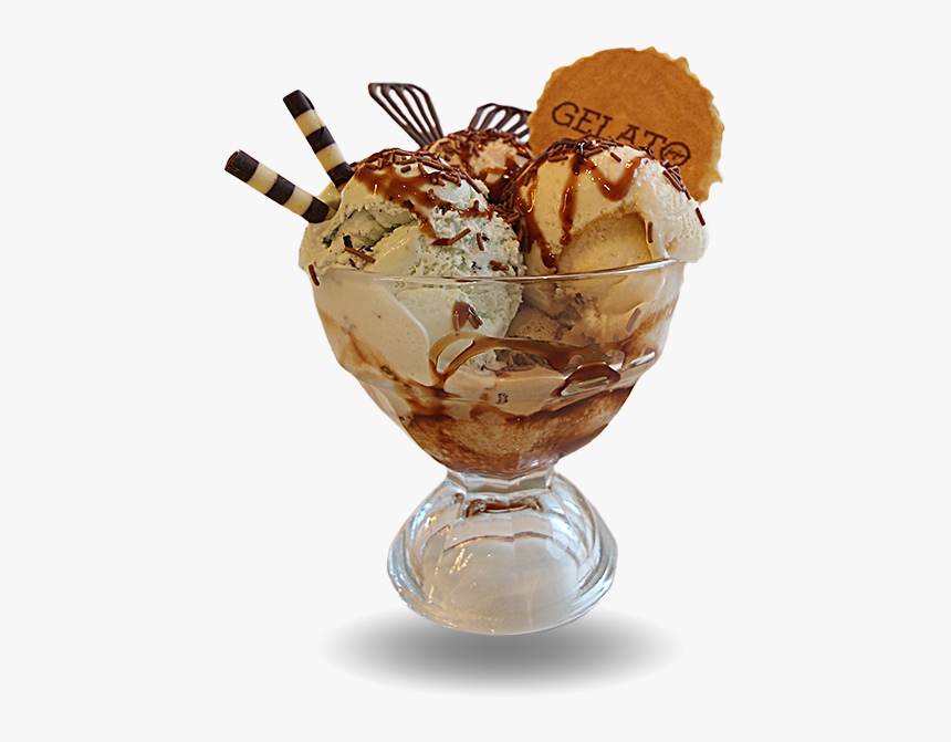 Gelato Ice Cream Sundae, HD Png Download