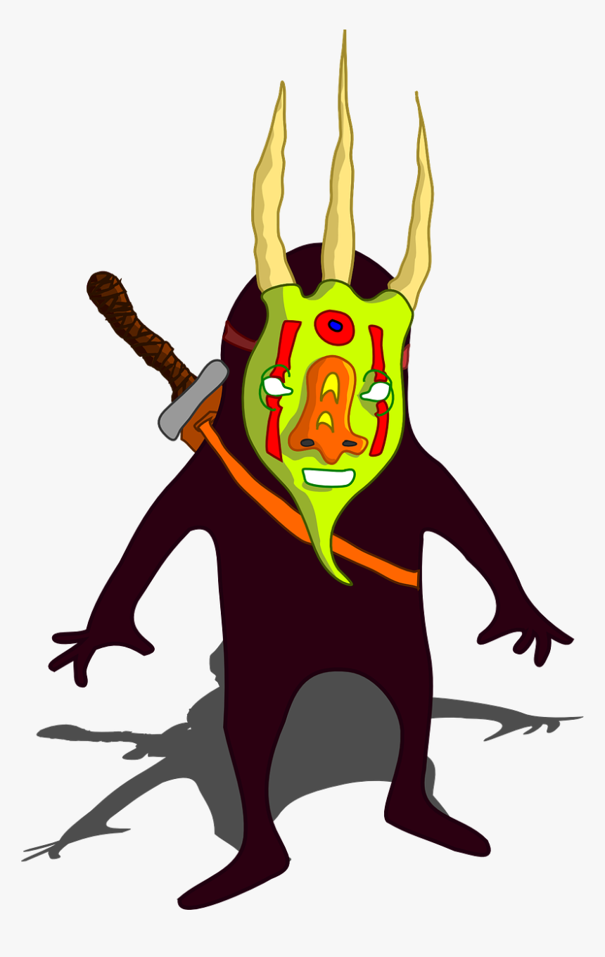 Monster, Mask, Ninja, Scary - Clip Art, HD Png Download