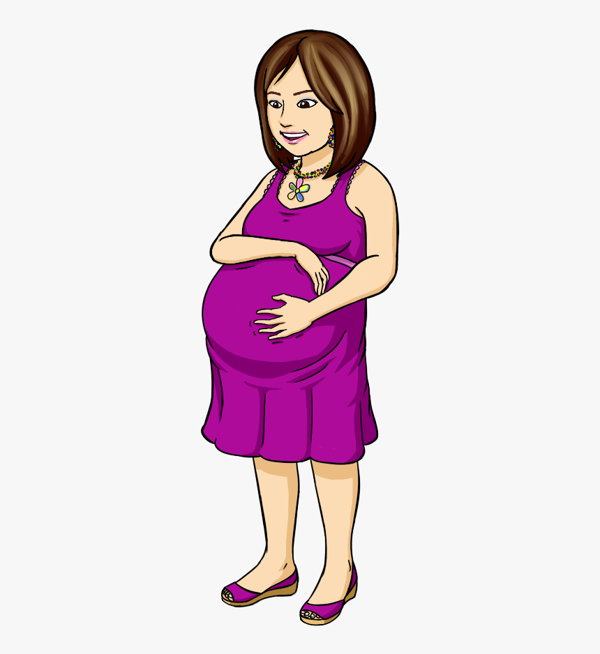 Mamá Embarazada Dibujo Png, Transparent Png