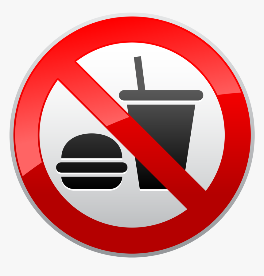 No Eating Or Drinking Prohibition Sign Png Clipart - No Food Consumption Sign, Transparent Png