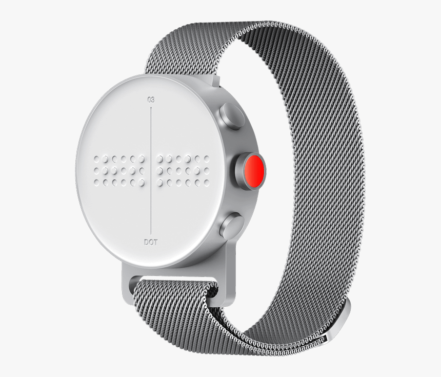A Dot Watch Rotated To The Left, Showing The Lateral - Dot Watch, HD Png Download
