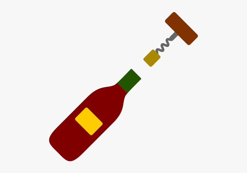 Line,yellow,wine - Wine Bottle Opener Clipart, HD Png Download