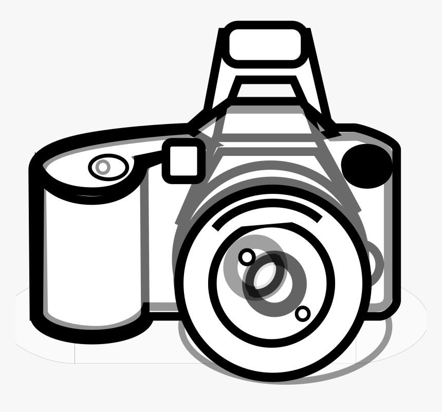 Transparent Camera Silhouette Png - Camera Black And White Png, Png Download
