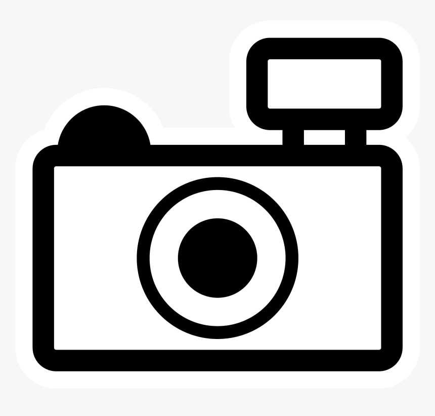 Transparent Camera Clip Art Png - Camera Clipart Black And White, Png Download