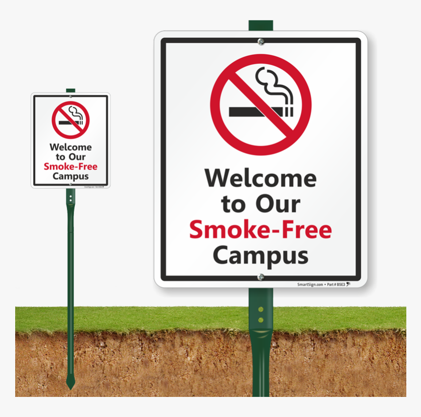 Smoke Free Campus With Graphic Sign - Do Not Pick The Flowers Sign, HD Png Download