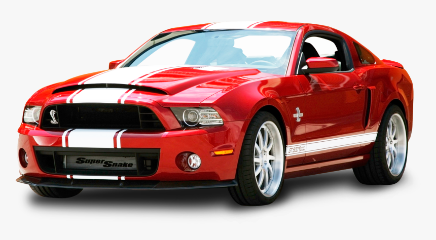 Red Ford Mustang Shelby Gt500 Snake Car Png Image - Mustang Png, Transparent Png