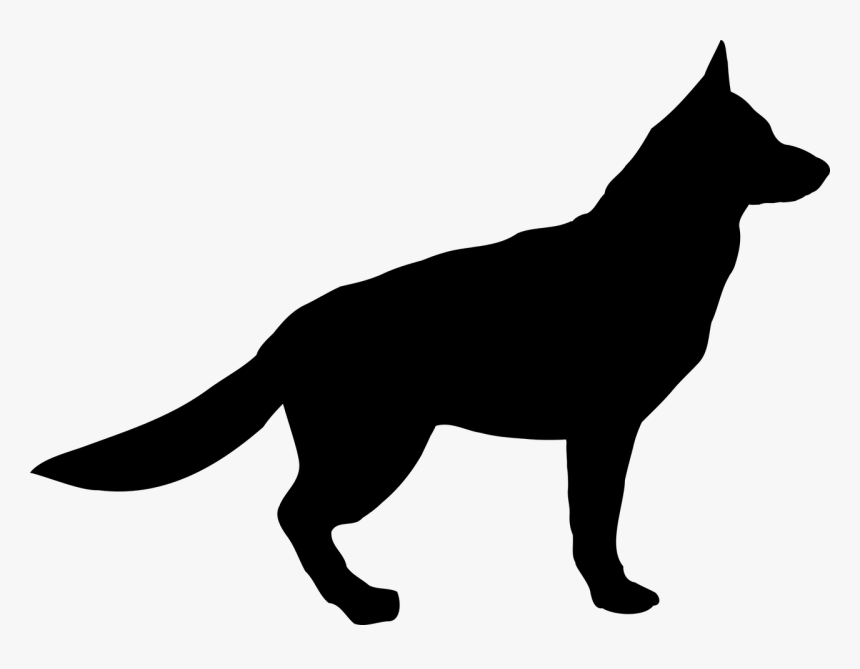 German Shepherd Silhouette Png, Transparent Png